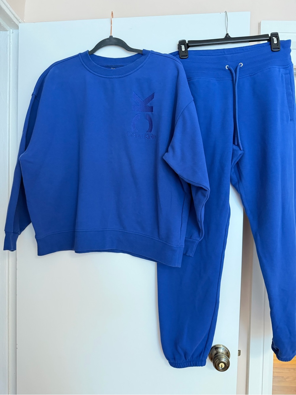Calvin Klein Performance Cobalt Blue Kids Sweatshirt & Jogger Pajama Set